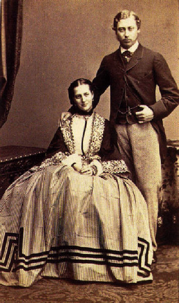 Édouard VII de Grande-Bretagne avec Alexandra de Schleswig-Holstein-Sonderburg-Glücksburg - peu après leur mariage